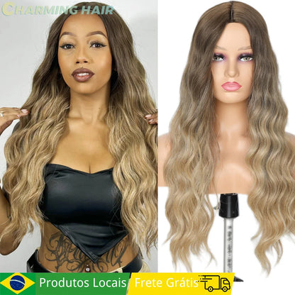 Peruca Liso Cabelo Fibra Orgânica Premium