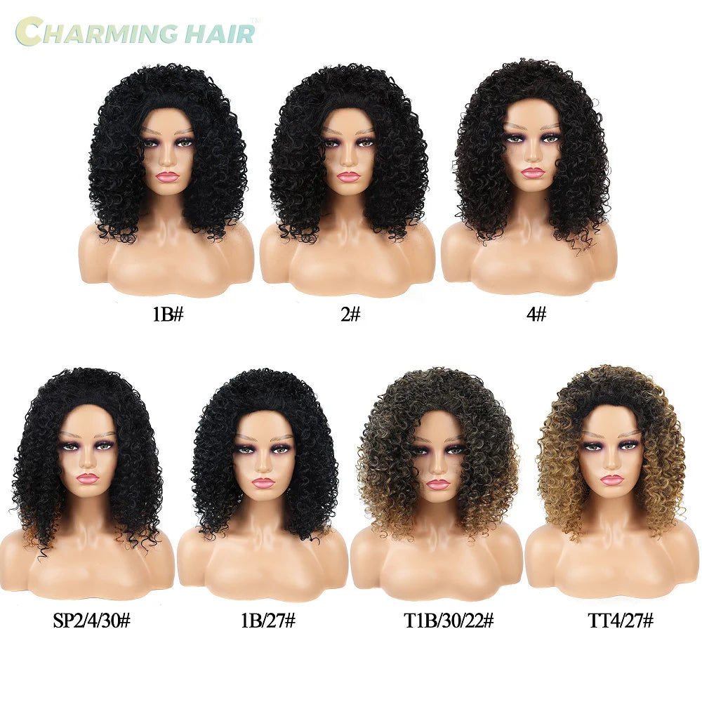 Peruca Cabelo Fibra Orgânica Premium Feminina Ondulado