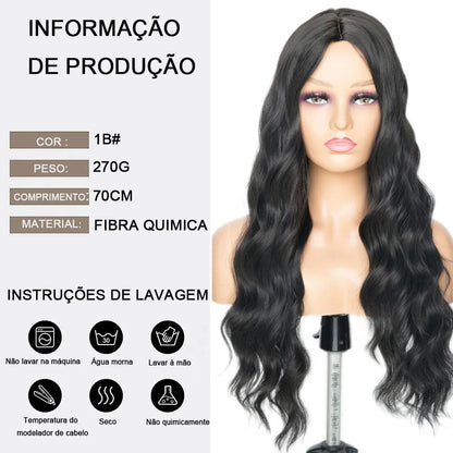 Peruca Liso Cabelo Fibra Orgânica Premium