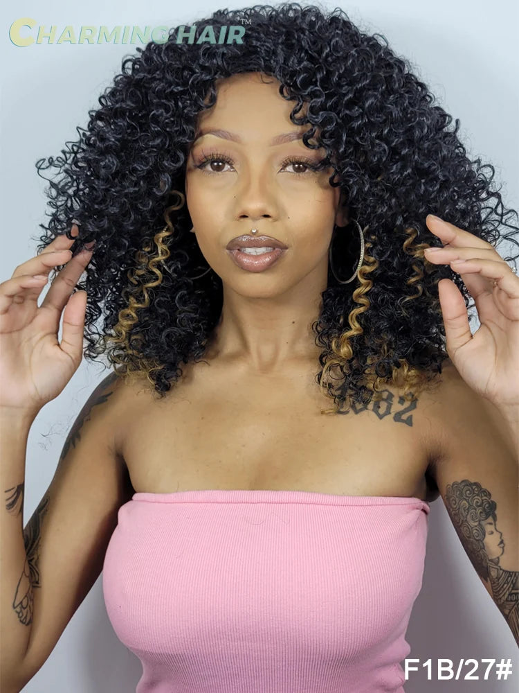 Peruca Cabelo Fibra Orgânica Premium Feminina Ondulado