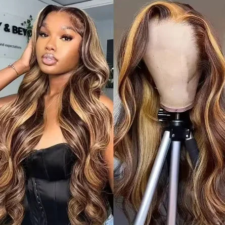 Peruca HD Transparente Loça Mel Body Wave